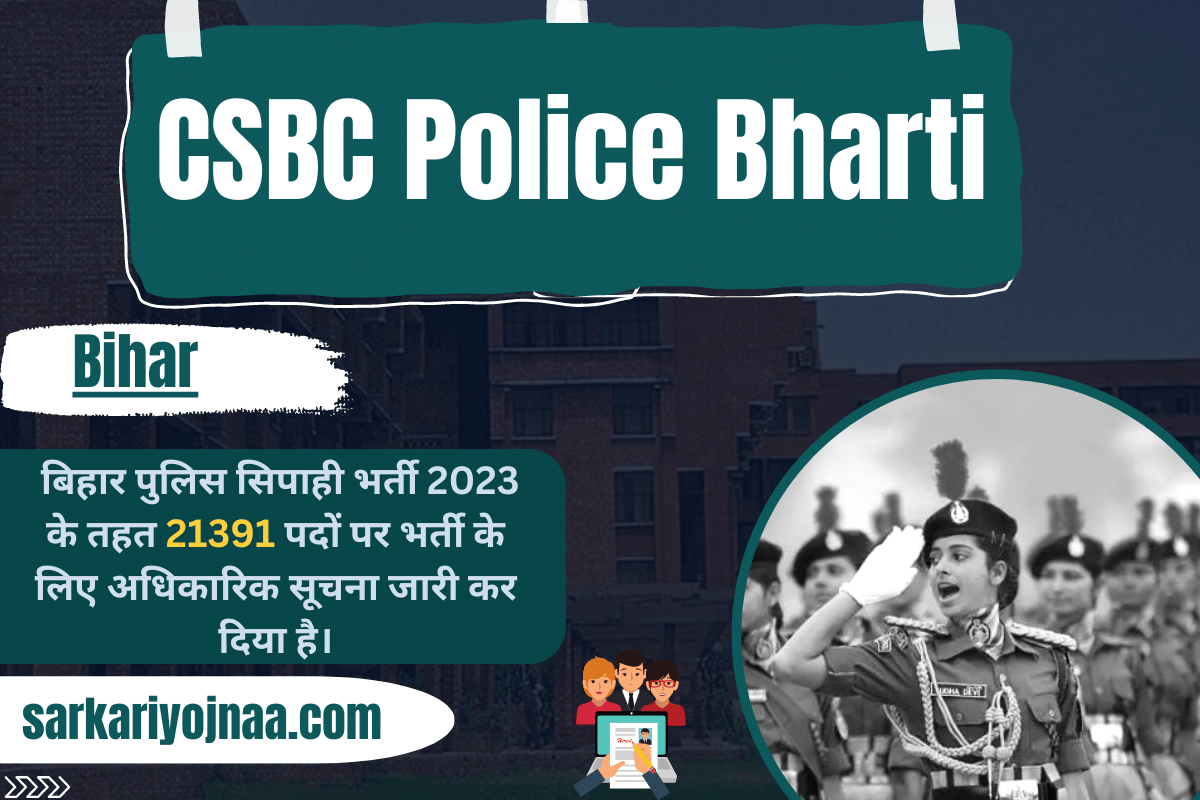 CSBC Bihar Police Bharti 2023 बिहार कांस्टेबल भर्ती 2023