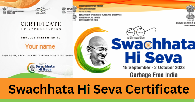 Swachhata Hi Seva Certificate 2023