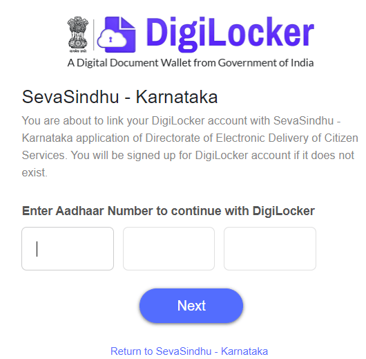 Registration For New User Under Seva Sindhu Portal