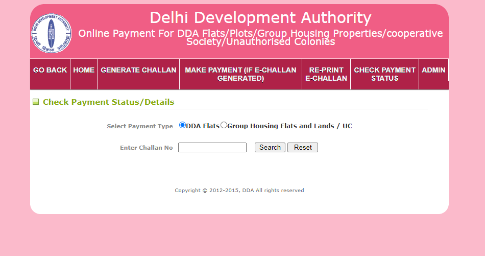 Payment Status DDA 